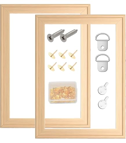 2 CADRES EN bois pour tableau peinture aquarelle photos dessin pastel