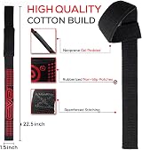 EVO Fitness Lifting Wrist Straps Anti Slip Neoprene Gel Pad Pair view 4