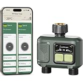 Soildrops WiFi Water Timer Smart Irrigation Controller with Gateway | 984ft RF range, 8-month battery life, weather delay, OTA updates, AES-128 security, and supports up to 64 devices