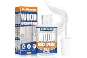 Wood Touch Up Paint, 1.5 fl Oz White Paint Pen for Furniture, Fast Drying Wood Paint, Quickly Repairs Any Scratches Chips Ble