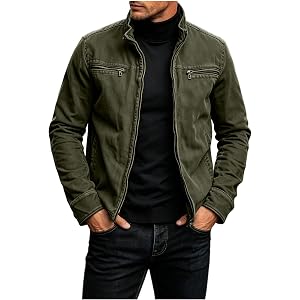 Lmlmigy Mens Lightweight Casual Jacket Zip Front Long Sleeve Coat Fall | Hiking Camping Climbing Gym Running Workout Sports L