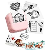 Memolife Sticker Maker Machine - Mini Thermal Printer with 6 Rolls Non-Adhesive Paper (2in*21.3ft/Roll), Inkless Printer for 