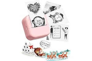 2024 New Year Gifts Idea - Memolife Sticker Maker Machine - Mini Thermal Printer with 6 Rolls Non-Adhesive Paper (2in*21.3ft/