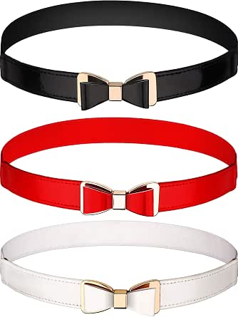 3 Pieces Women Skinny Waist Belt Thin 