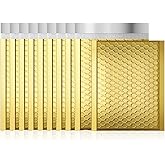 Fuxury Gold Bubble Mailers 6x10 "50 Pack, Strong Adhesion Metallic Bubble Envelopes,Waterproof Padded Envelopes,Durable Padded Mailers,Super Cute Packing for Jewelry, Makeup Supplies,Bulk #0