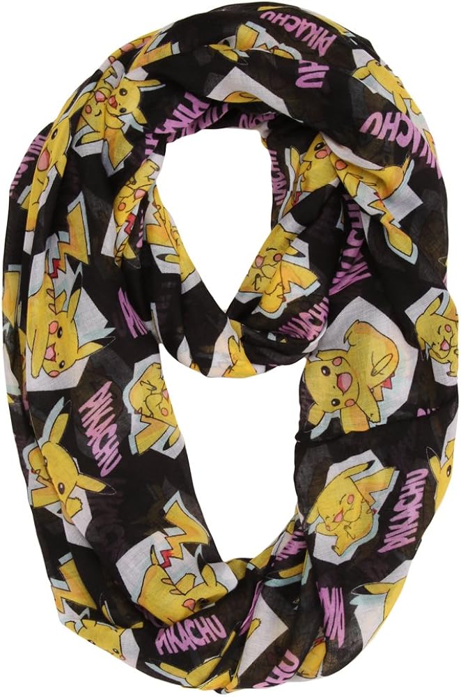 Pokemon Pikachu All Over Print Fashion Infinity Scarf: Clothing