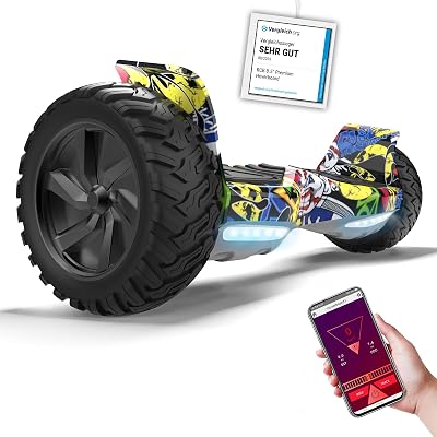 RCB 8.5 inch All Terrain Hoverboard App Control LED Bluetooth Dual Motor