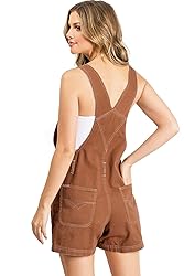 Revolt Women's Juniors Classic Twill Short Overalls