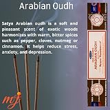 M & J Satya Nag Champa Arabian Oudh Incense Sticks 4 Pack w Holder view 2