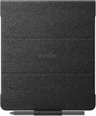 Funda de tela para Amazon Kindle Scribe, con tapa plegable y acople magnético (solo compatible con Kindle Scribe) | Diseño fino y ligero | Negro