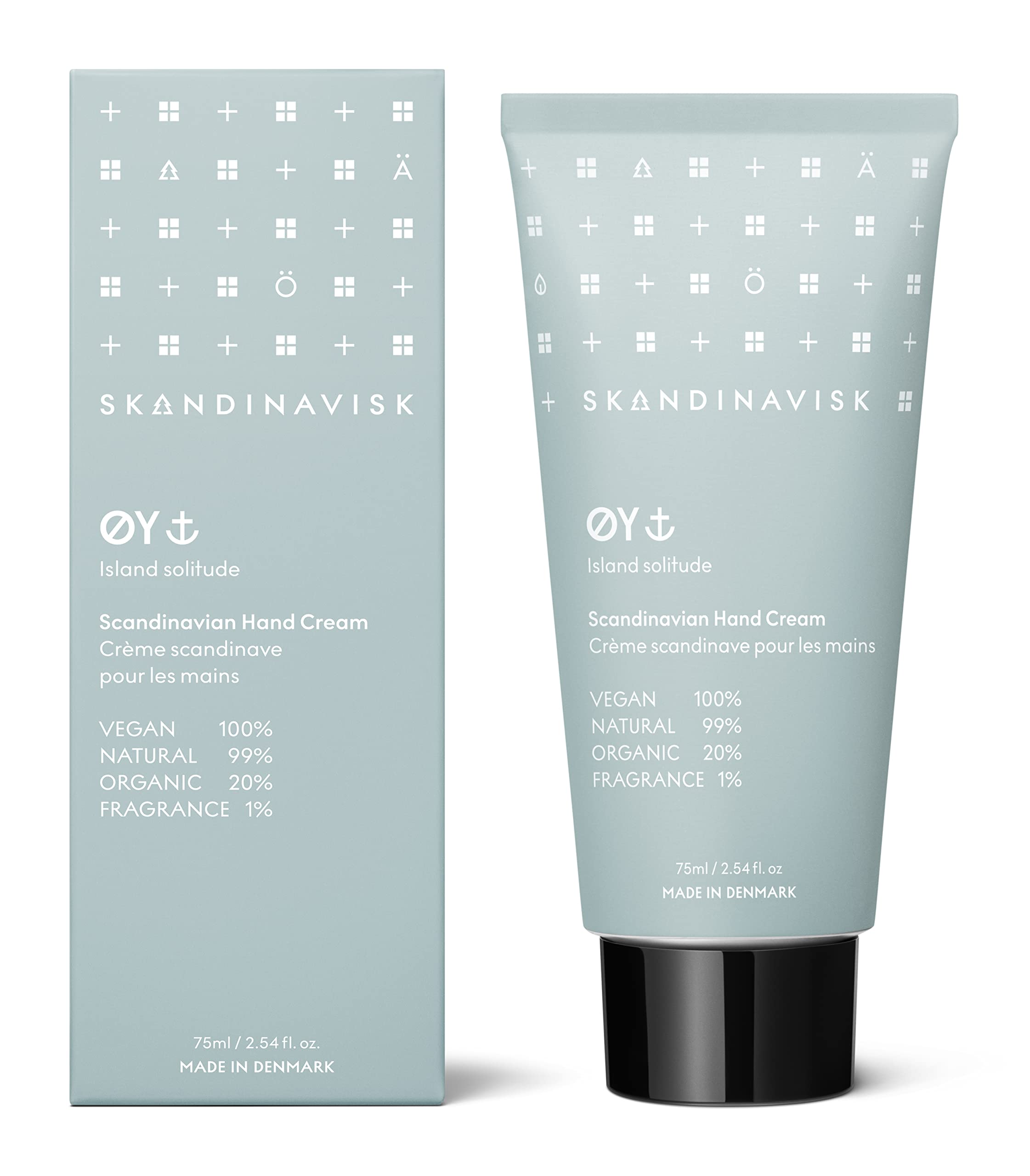 Skandinavisk Øy Hand Cream Crabapple and Dog Water Mosses and Green Leaves, Powder Blue, Rose, 75 ml