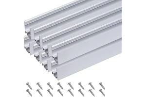 8 Pack 1M/3.3FT Aluminum Channel Track for Shine Decor LED 7x14.5mm Mini Neon Rope Light Installation