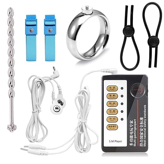 Elektro Schock Penis Sex,Elektrostimulation Penisplug/Fernbedienung Elektrosex Penisring/Edelstahl 304 Cock Ring, Erotik Sexs