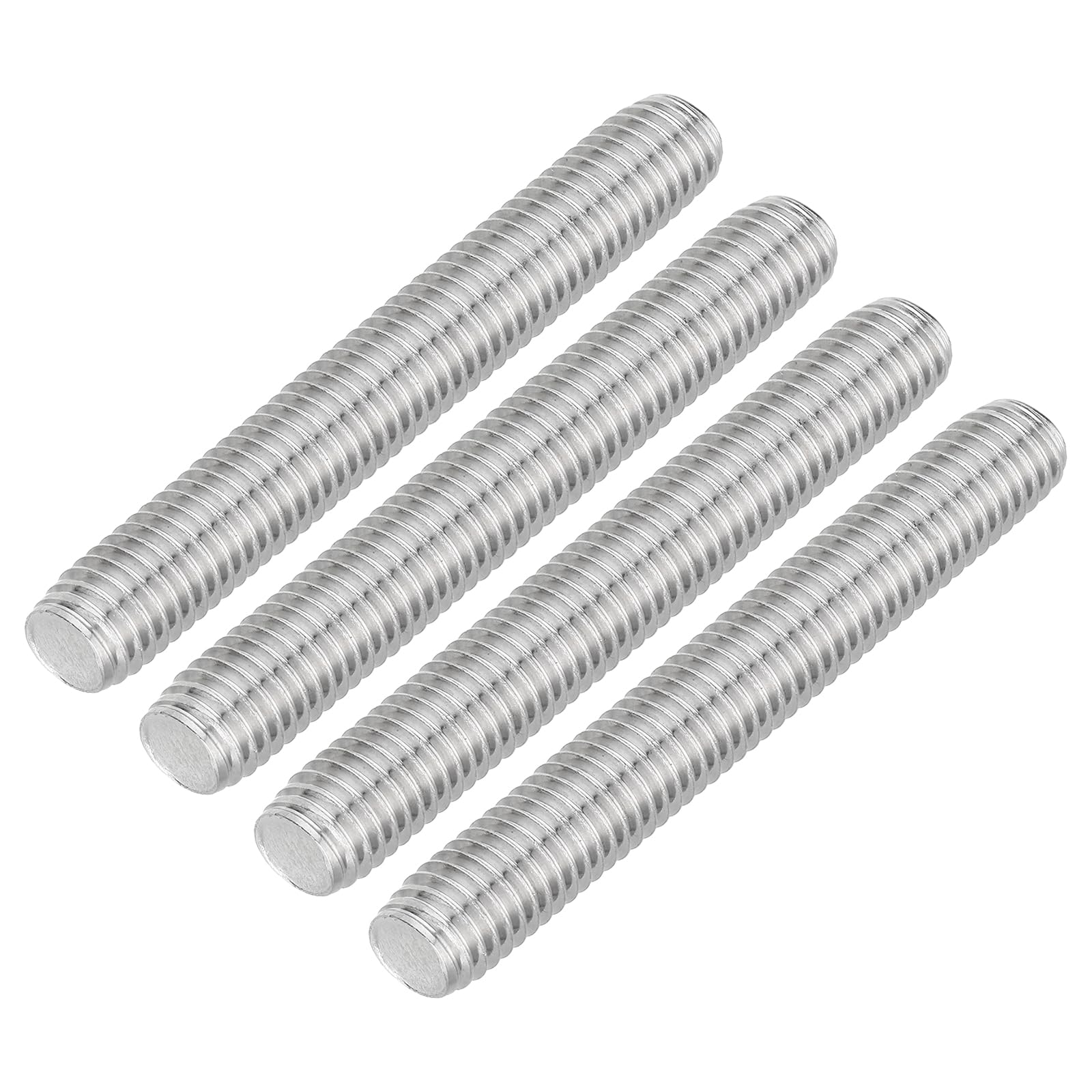 Photo 1 of uxcell 4Pcs Fully Threaded Rod, M10 x 70mm 304 Stainless Steel Right Hand Thread Bar Studs M10-1.5 Thread Pitch for Furniture Machinery Assembly