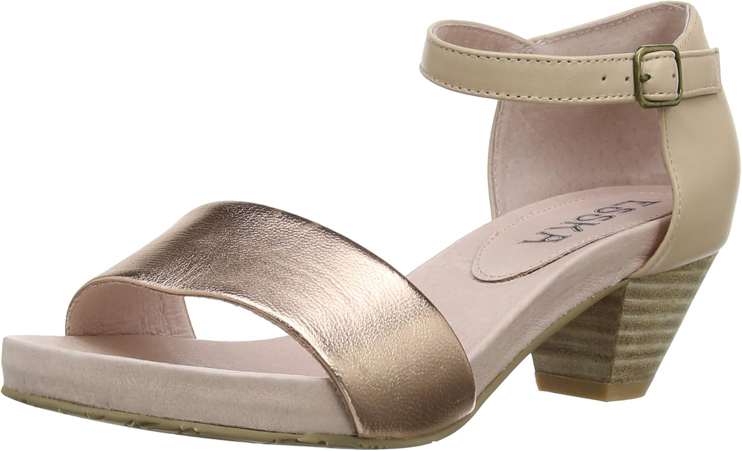 Esska Women�s Giga Ankle Strap Pumps, Pink (Nude/Rose Gold