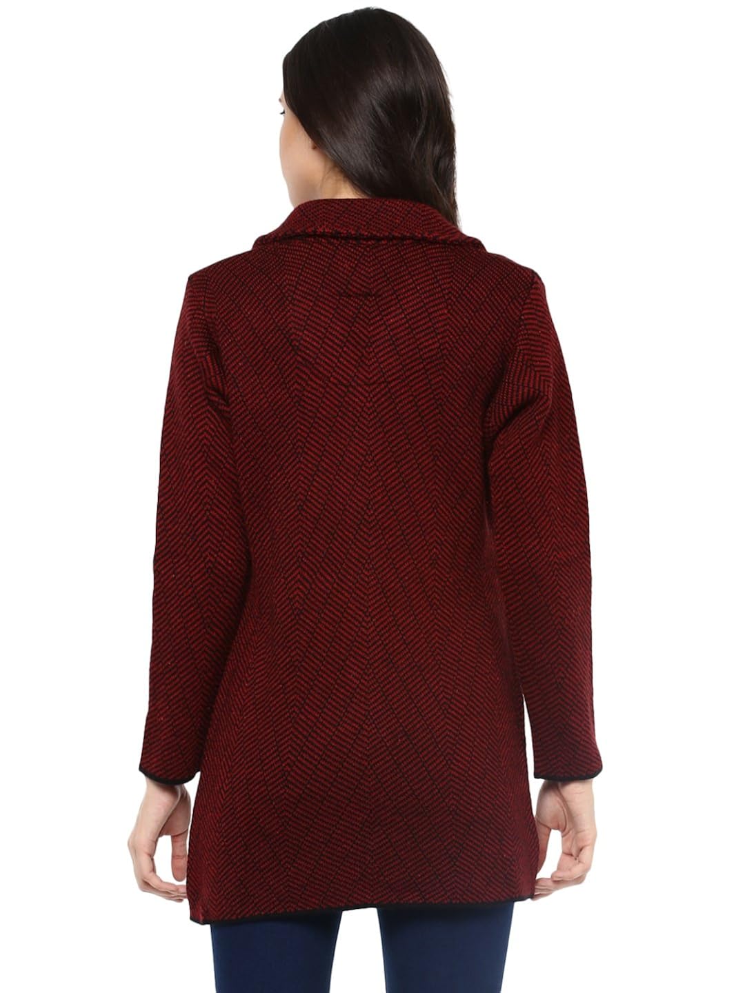 cayman women red patterned coat