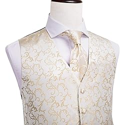 Hi-Tie Mens Suit Vest Bowtie Set Ties for Men V
