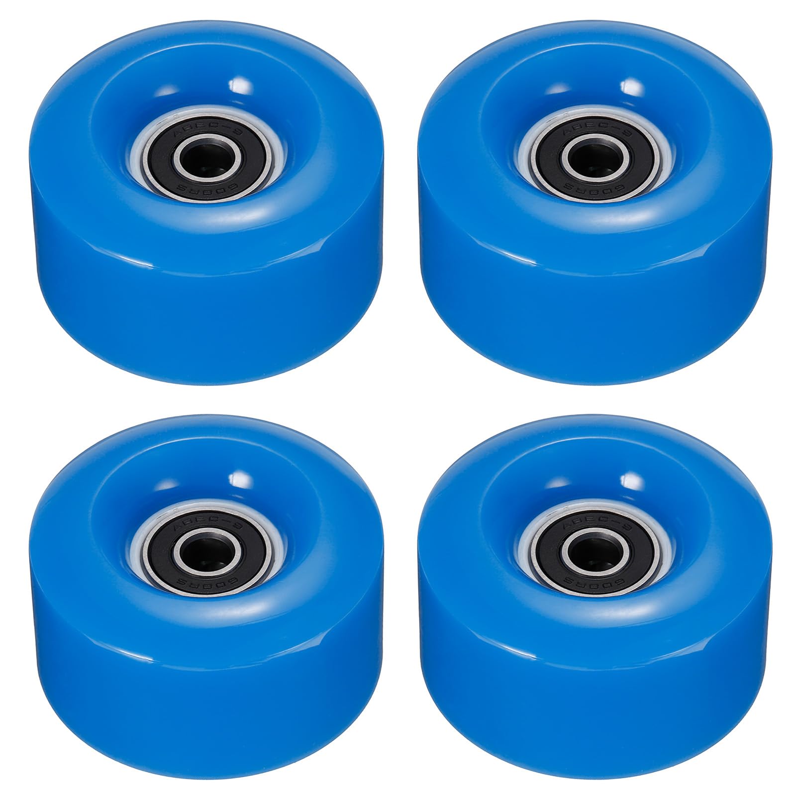 M METERXITY 4 Pack Roller Skate Wheels - Quad Skates Accessories with Bearings, Durable Wear-Resistant PU Wheels, Apply to Skating (32 x 58mm, Blue)