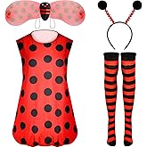 Geyoga Ladybug Costume Women Set Lady Bug Costumes for Women Adult Cosplay Accessories