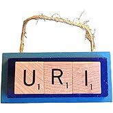 URI University of Rhode Island Christmas Ornament Letters Tiles Handmade