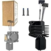 Bamboo Lab P1 Hotend Assembly Complete with Hardened Steel 0.4mm Nozzle,Ceramic Heater, Thermistor, Cooling Fan,Silicone Sock for P1S P1P 3D Printer Extruder Heating Block Replacement