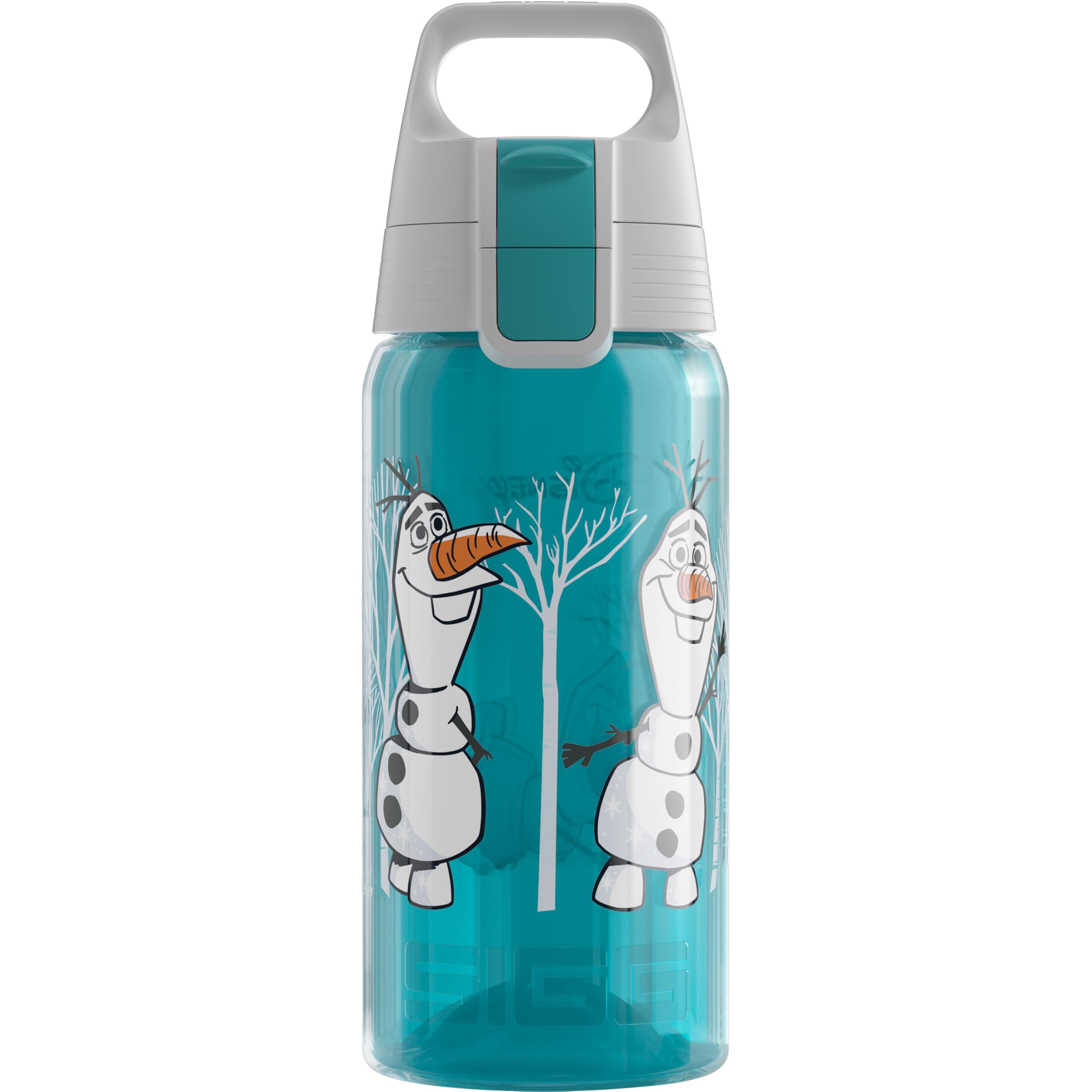 Sigg - Sports Water Bottle For Kids - Viva One Olaf II (Disney) - Suitable For Carbonated Drinks - Leak-Proof - Dishwasher Safe - BPA Free - For School & Sports - Blue - Olaf Frozen Design - 0.5L