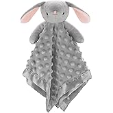 Pro Goleem Loveys for Babies - Soft Security Blanket Baby Snuggle Toy Newborn Stuffed Animals Baby Gifts for Boys and Girls, Grey Bunny 16 Inch