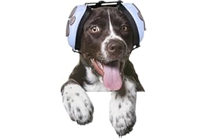 Famikako 2024 Newly Dog Ear Muffs Noise Protection, Noise Cancelling Headphones for Dogs, 22dB NRR Dog Earmuffs, Dog Paw Design for Hearing Protection Thunder, Fireworks (XS, Light Blue-Gray)