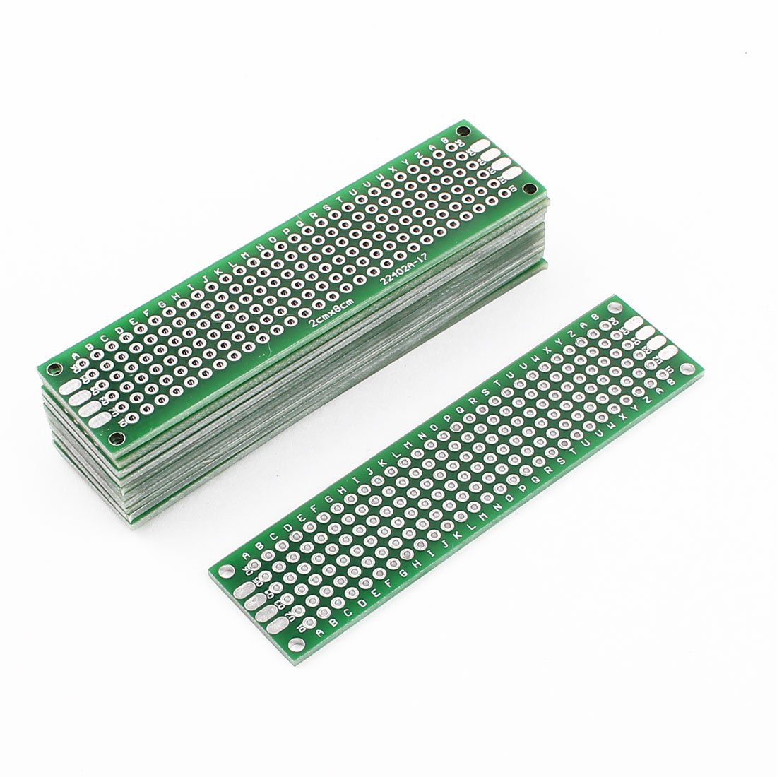 Sourcingmap 12Pcs 2cm x 8cm DIY Prototype Paper Double Side PCB Universal Board