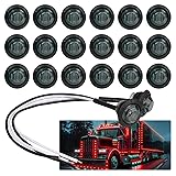 TMH 3/4 Inch Mount Smoked Lens RED LED Small