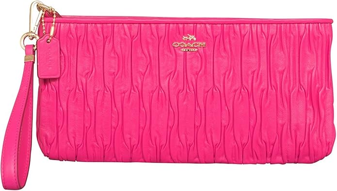 pink coach clutch
