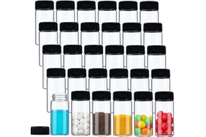 Nicunom 60 Pack 20 ml Clear Glass Sample Vials with Screw Cap, Liquid Sampling Glass Bottles Screwcap Sample Vials