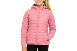 Spyder Girls Puffer Jacket with Hood Packable, Girls Winter Coats, Lightweight Ski Snow Outerwear