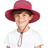 Durio Outdoor Kids Sun Hat UPF50+ Sun Protection Kids Bucket Hat Wide Brim Fishing Beach Safari Hats for Boys Girls 5-13
