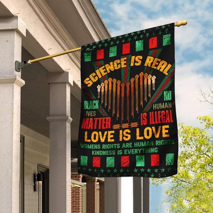 FlagsNo Human is Illegal, Love is Love Flag DBX1659F