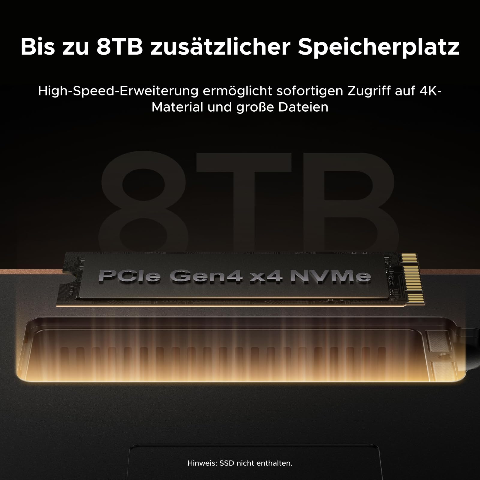 UGREEN Maxidok Thunderbolt 5 Docking Station, Revodok 17-in-1 TBT5 Dock, 120Gbps Datentransfer, 8TB M.2 NVMe SSD, Single 8K/Dual 6K@60Hz, 140W Aufladen, 2.5GbE, Kühlsystem für TBT5/4-Laptops 4