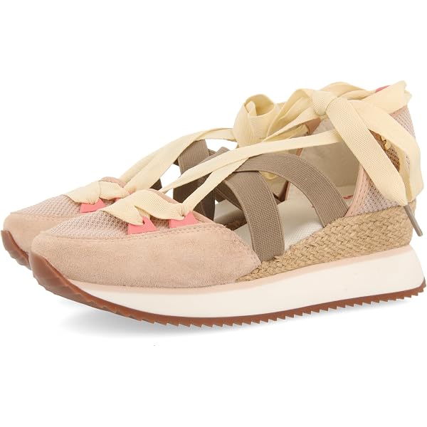 Gioseppo Platinum Ballet Flats Leather in Natural