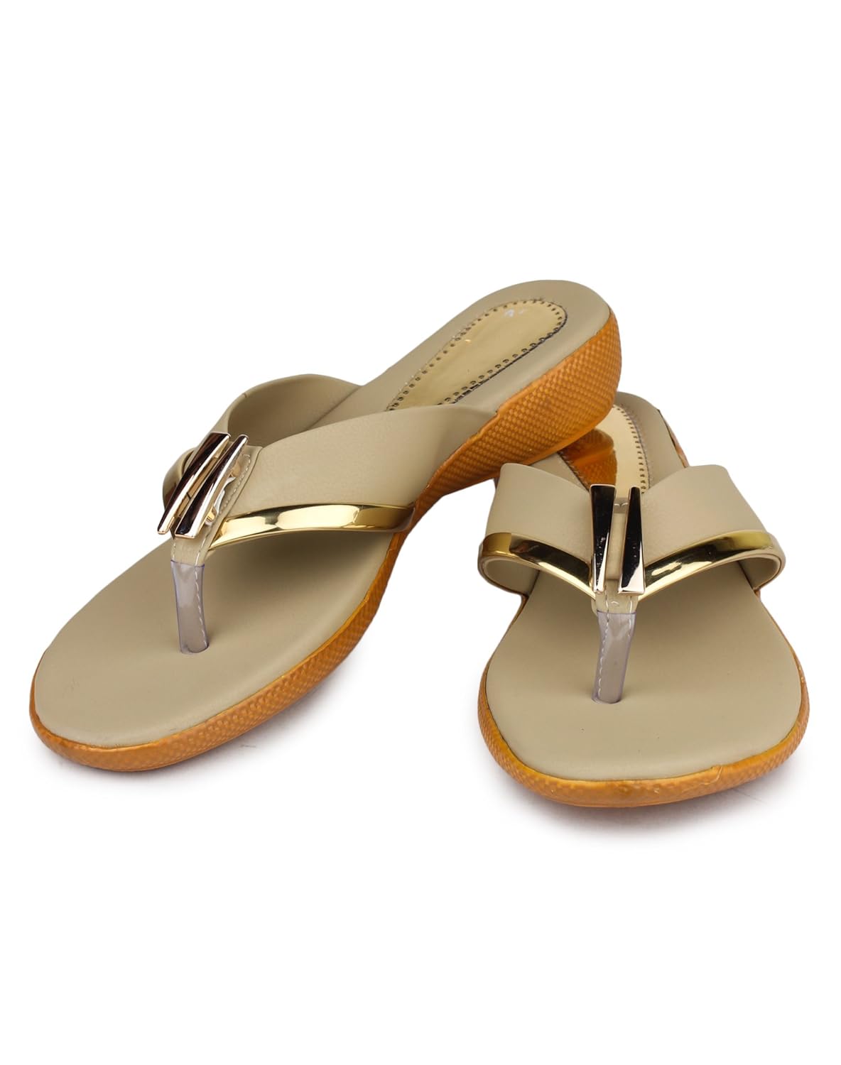 bonzer women's brown synthetic leather wedges