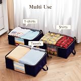 Lifewit 35L Clothes Storage Bag 3 Pack with Lids Underbed Organiser Blue view 7