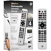 GE Rechargeable TV Remote Control, Universal Remote Control, Backlit Buttons, Samsung TV Remote Control Replacement for Smart