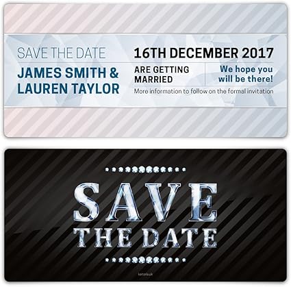 Cartes Save The Date De Mariage Diamant Vip Pass Ticket Dl
