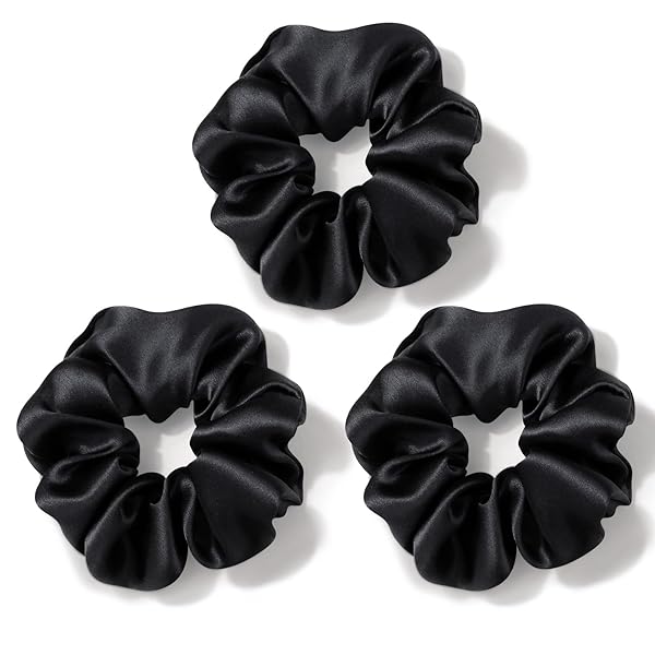 ZENSSIA SILK SCRUNCHIES FOR HAIR, MULBERRY SILK HAIR...