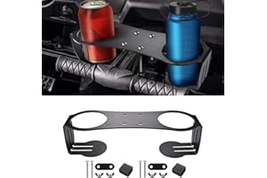 Canitu Grab Bar Dual Cup Holder,Motorcycle A3 Steel Powder Coated Drink Holder for Honda Talon 1000R/X 2019-2023 for Honda Ta