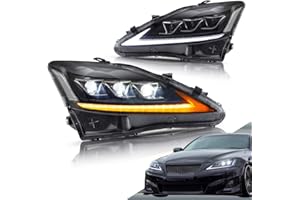 VLAND Full LED Headlights For Lexus IS250 IS350 IS250C IS350C IS220d 2006-2012 IS F 2008-2014 with Sequential Turn Signal, Ma