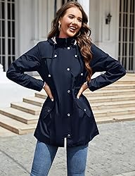 LOMON Women Rain Jacket Lightweight Hooded Jackets