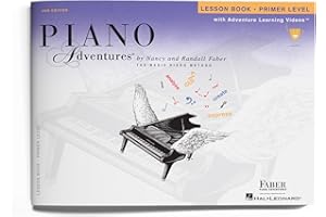 Piano Adventures: Lesson Book - Primer Level, 2nd Edition | Beginner Piano Method Book for Kids and Adults | Sheet Music for Learning Notes Rhythm and C 5-Finger Patterns | Faber Piano Teaching Book