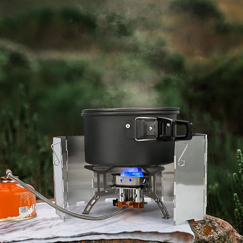 UVIKTE 6800W Windproof Camp Stove Portable Camping Backpacking Gas