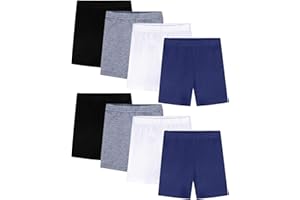 BOOPH Girls Bike Shorts Kids Cartwheel Dance Shorts Under Dress for Toddler Girl 6/8 Pack 2-10 Years