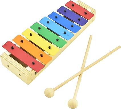 Amazon.com: Xilófono de madera para niños con mazos Orff Instrumento de música para aprendizaje educativo y preescolar, Kit de percusión para bebé con ajuste profesional para niños pequeños, opción de regalo para