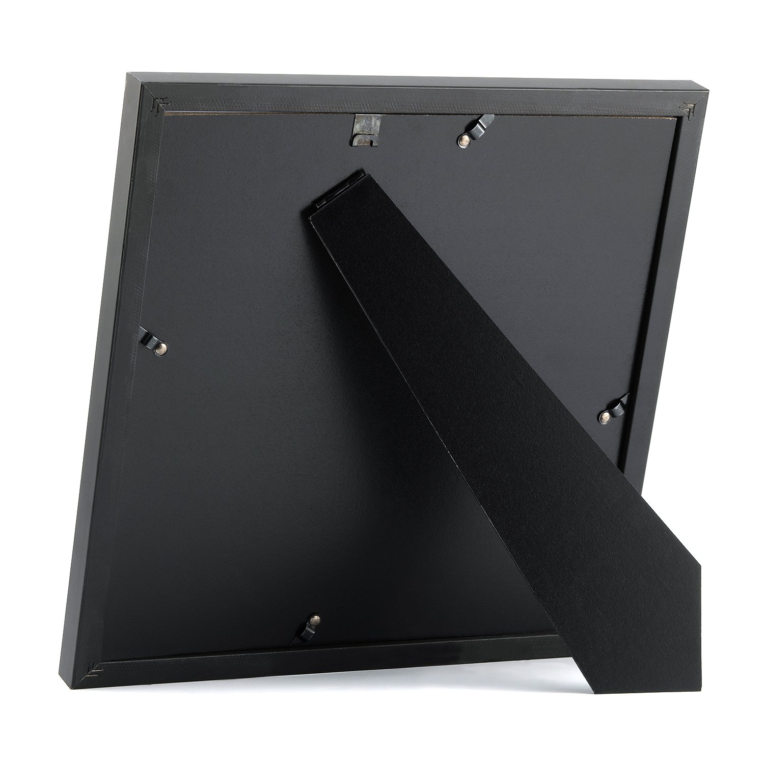 Upgraded Tempered Glass 4PCs 11x11 Square Picture Frames Black with 1